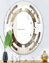 Fire and Ice Minerals III - Modern Round or Oval Wall Mirror - Space