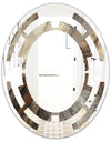 Fire and Ice Minerals III - Modern Round or Oval Wall Mirror - Space