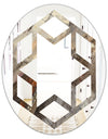 Fire and Ice Minerals III - Modern Round or Oval Wall Mirror - Hexagon Star