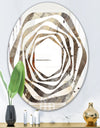 Fire and Ice Minerals III - Modern Round or Oval Wall Mirror - Whirl