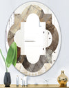 Fire and Ice Minerals III - Modern Round or Oval Wall Mirror - Quatrefoil