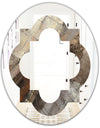 Fire and Ice Minerals III - Modern Round or Oval Wall Mirror - Quatrefoil