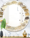 Fire and Ice Minerals V - Modern Round or Oval Wall Mirror - Leaves