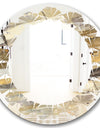 Fire and Ice Minerals V - Modern Round or Oval Wall Mirror - Leaves