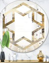 Fire and Ice Minerals V - Modern Round or Oval Wall Mirror - Hexagon Star
