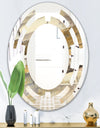 Fire and Ice Minerals V - Modern Round or Oval Wall Mirror - Space