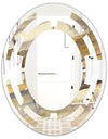Fire and Ice Minerals V - Modern Round or Oval Wall Mirror - Space