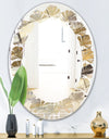 Fire and Ice Minerals V - Modern Round or Oval Wall Mirror - Leaves