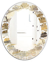 Fire and Ice Minerals V - Modern Round or Oval Wall Mirror - Leaves