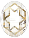 Fire and Ice Minerals V - Modern Round or Oval Wall Mirror - Hexagon Star