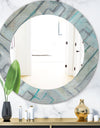 Lost In Geometric Element - Modern Mirror - Frameless Oval or Round Wall Mirror