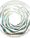 Blue and Bronze Dots On Glass II - Modern Round or Oval Wall Mirror - Whirl