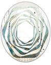 Blue and Bronze Dots On Glass II - Modern Round or Oval Wall Mirror - Whirl