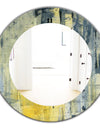 Yellow and Black Element - Modern Mirror - Oval or Round Wall Mirror