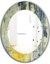 Yellow and Black Element - Modern Mirror - Oval or Round Wall Mirror
