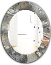 Fire and Ice Minerals VI - Modern Mirror - Frameless Oval or Round Wall Mirror