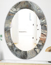 Fire and Ice Minerals VI - Modern Mirror - Frameless Oval or Round Wall Mirror