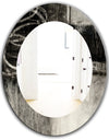 A Geometric Day I - Mid-Century Mirror - Frameless Oval or Round Wall Mirror