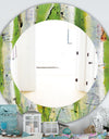 Green Birch Forest - Traditional Mirror - Oval or Round Wall Mirror