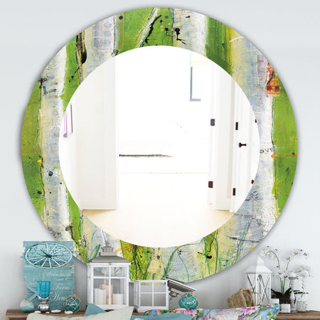 Green Birch Forest - Traditional Mirror - Oval or Round Wall Mirror