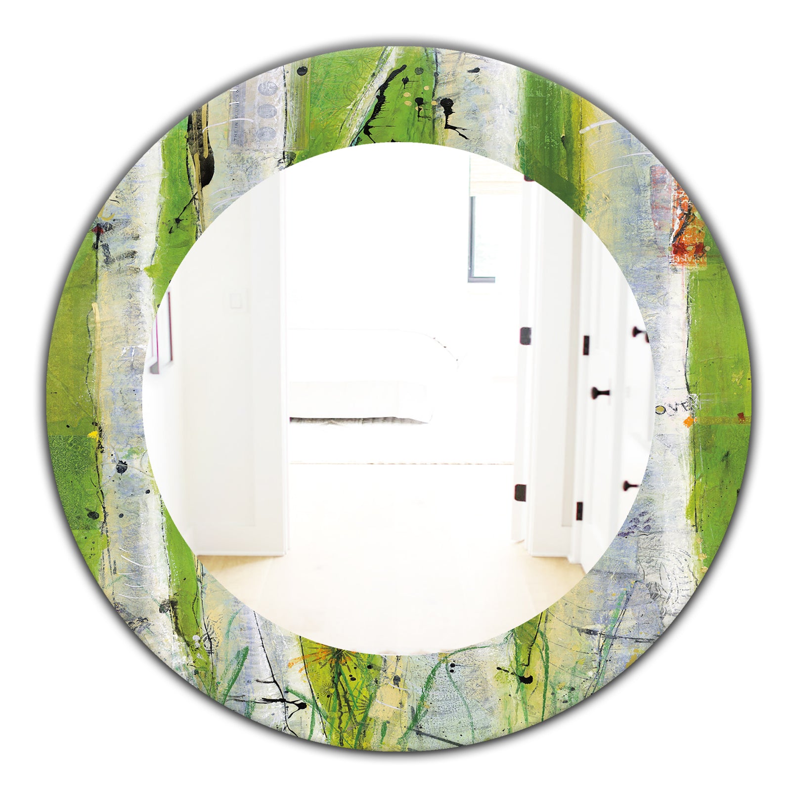 Green Birch Forest - Traditional Mirror - Oval or Round Wall Mirror