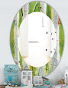 Green Birch Forest - Traditional Mirror - Oval or Round Wall Mirror