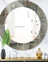 Carbon Loft 'Silver and Beige Abstract Waterpainting - Modern Mirror