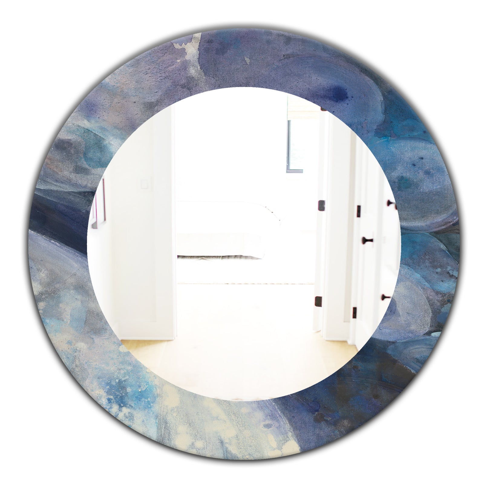 Porch & Den Daniel Indigo Abstract Pattern Mirror