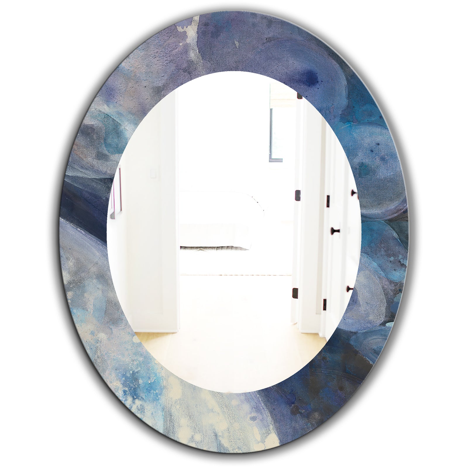 Porch & Den Daniel Indigo Abstract Pattern Mirror