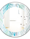 Watercolor Geometric Swatch Element IV - Mid-Century Mirror - Frameless Oval or Round Wall Mirror