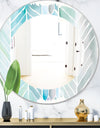 Watercolor Geometric Swatch Element IV - Mid-Century Mirror - Frameless Oval or Round Wall Mirror