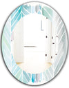 Watercolor Geometric Swatch Element IV - Mid-Century Mirror - Frameless Oval or Round Wall Mirror