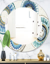 Modern Gold Timetable II - Mid-Century Mirror - Frameless Oval or Round Wall Mirror