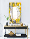 Grey and Yellow Abstract Pattern - Modern Mirror - Frameless Contemporary Wall Mirror