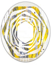 Grey and Yellow Abstract Pattern - Modern Round or Oval Wall Mirror - Whirl