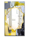 Grey and Yellow Blur Abstract - Modern Mirror - Frameless Wall Mirror