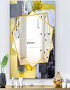 Grey and Yellow Blur Abstract - Modern Mirror - Frameless Wall Mirror