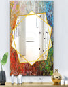 Board Stained Abstract Art - Modern Mirror - Frameless Contemporary Wall Mirror