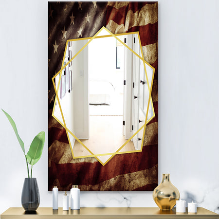 American Flag - Bohemian and Eclectic Mirror - Frameless Wall Mirror