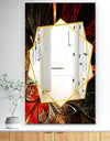 Fractal Flower In Yellow and Red - Traditional Mirror - Frameless Wall Mirror