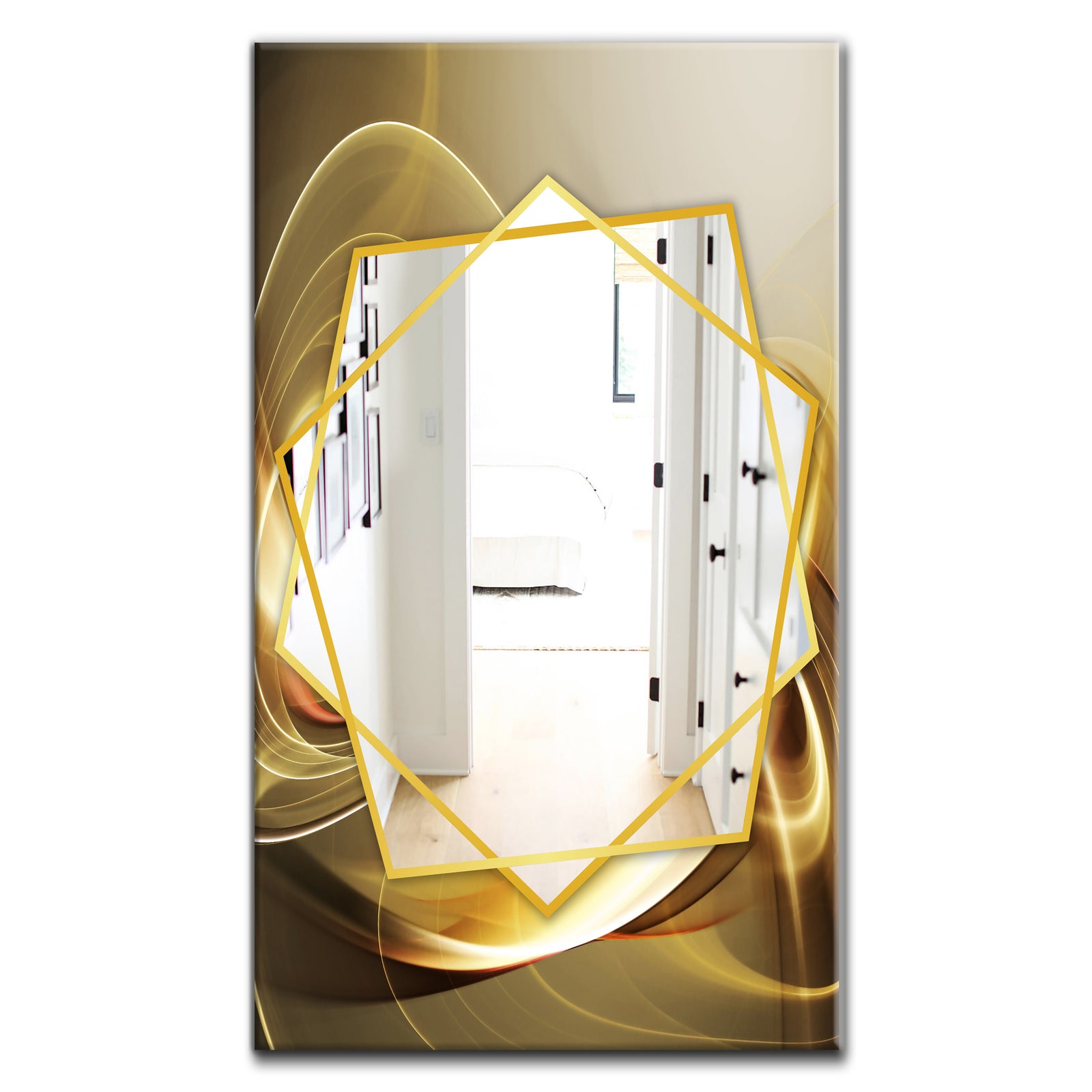 Elegant Modern Sofa - Modern Mirror - Frameless Contemporary Wall Mirror