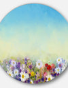 Soft Flowers in Spring Background - Floral Round Wall Art