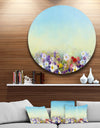 Soft Flowers in Spring Background - Floral Round Wall Art