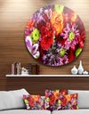 Colorful Flowers Background - Floral Circle Wall Art