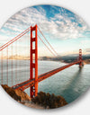 Golden Gate Bridge in San Francisco - Sea Bridge Round Wall Art