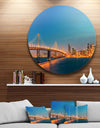 Illuminated San Francisco Skyline - Cityscape Disc Metal Artwork