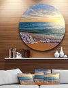 Layers of Colors on Sunrise Beach - Seashore Disc Metal Wall Art