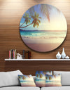 Typical Sunset on Seychelles Beach - Seascape Circle Wall Art