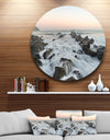 Bay of Biscay Atlantic Coast Spain - Round Metal Wall Art Landscape