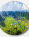 Rice Field Valley Vietnam Panorama - Landscape Disc Metal Wall Art